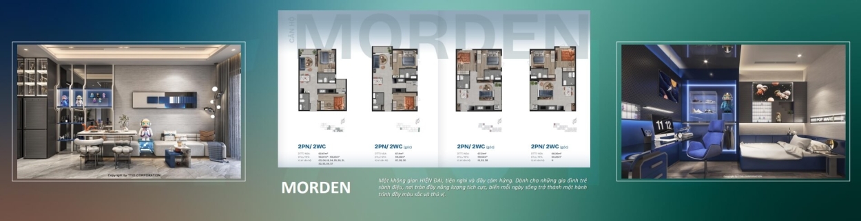 Bản vẽ layout bóc mái căn hộ 2 phòng ngủ 2 WC